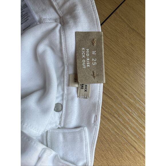 NWT Madewell Mid Rise Kick Out Jean Womens Size W 25 White Bootcut [FLAW] - Picture 4 of 12